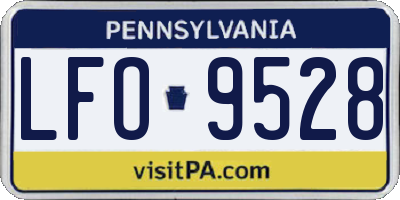 PA license plate LFO9528