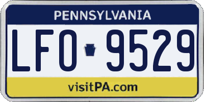 PA license plate LFO9529
