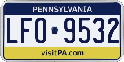 PA license plate LFO9532