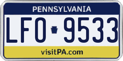 PA license plate LFO9533