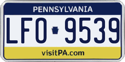 PA license plate LFO9539