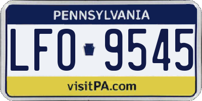 PA license plate LFO9545