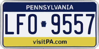 PA license plate LFO9557
