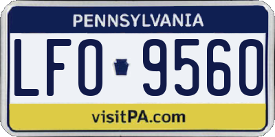 PA license plate LFO9560