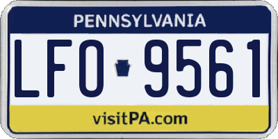 PA license plate LFO9561