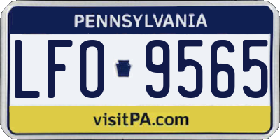 PA license plate LFO9565