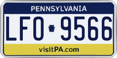 PA license plate LFO9566