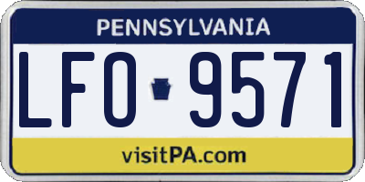 PA license plate LFO9571
