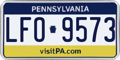 PA license plate LFO9573