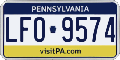 PA license plate LFO9574