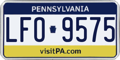 PA license plate LFO9575