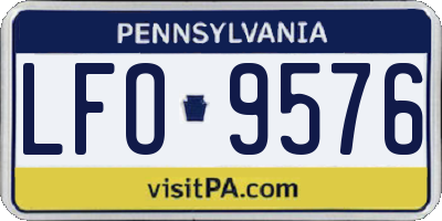 PA license plate LFO9576