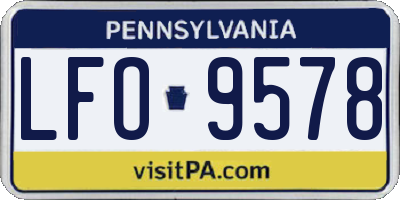 PA license plate LFO9578