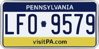 PA license plate LFO9579