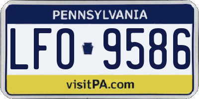 PA license plate LFO9586