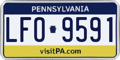 PA license plate LFO9591