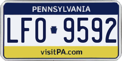 PA license plate LFO9592