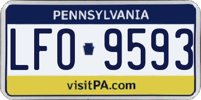 PA license plate LFO9593