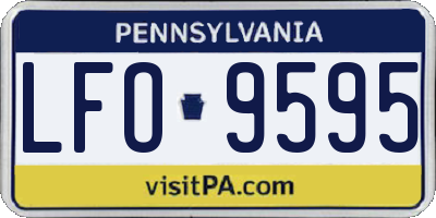 PA license plate LFO9595