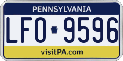 PA license plate LFO9596
