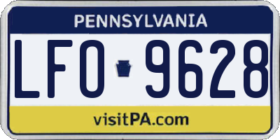 PA license plate LFO9628