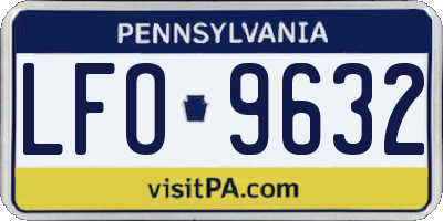 PA license plate LFO9632