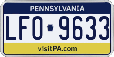 PA license plate LFO9633
