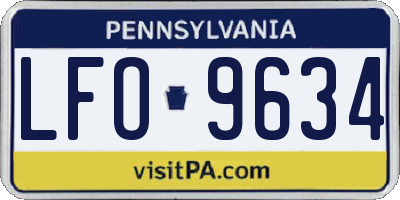 PA license plate LFO9634