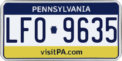 PA license plate LFO9635