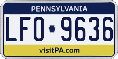 PA license plate LFO9636