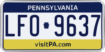 PA license plate LFO9637