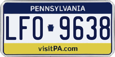 PA license plate LFO9638