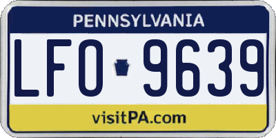 PA license plate LFO9639