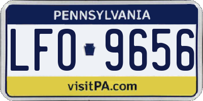 PA license plate LFO9656