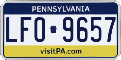PA license plate LFO9657