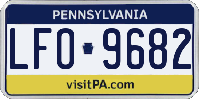 PA license plate LFO9682