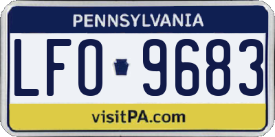 PA license plate LFO9683