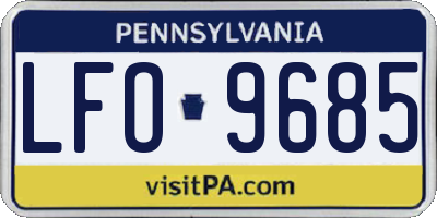 PA license plate LFO9685