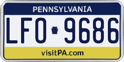 PA license plate LFO9686