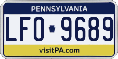 PA license plate LFO9689