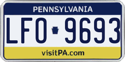 PA license plate LFO9693