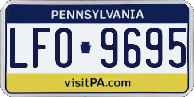 PA license plate LFO9695