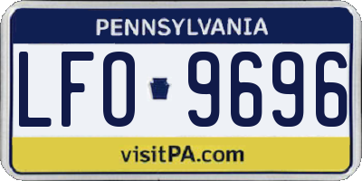 PA license plate LFO9696