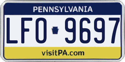 PA license plate LFO9697
