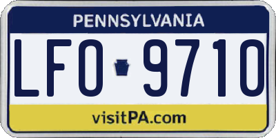PA license plate LFO9710
