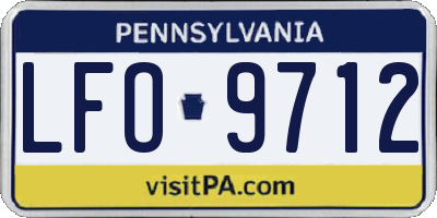 PA license plate LFO9712