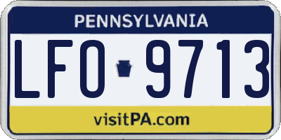 PA license plate LFO9713