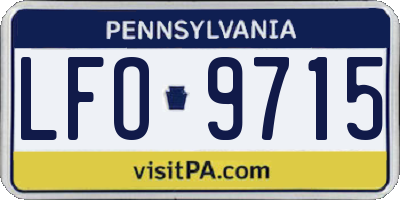 PA license plate LFO9715