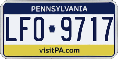PA license plate LFO9717