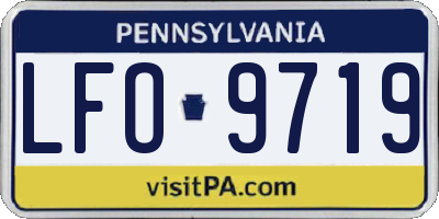 PA license plate LFO9719